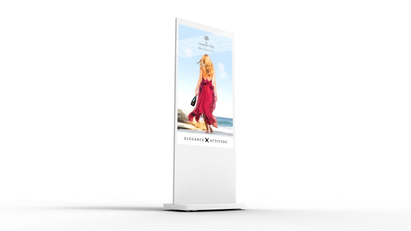 White Android Freestanding Digital Poster
