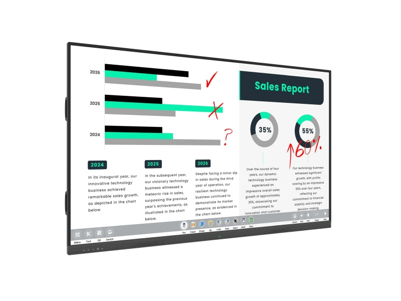 4K Slim Bezel Interactive Touch Displays