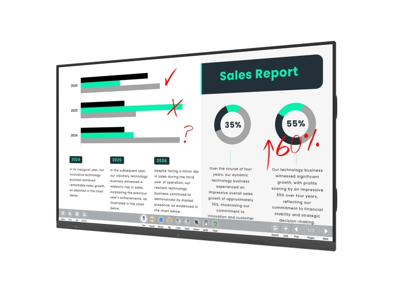 4K Slim Bezel Interactive Touch Displays