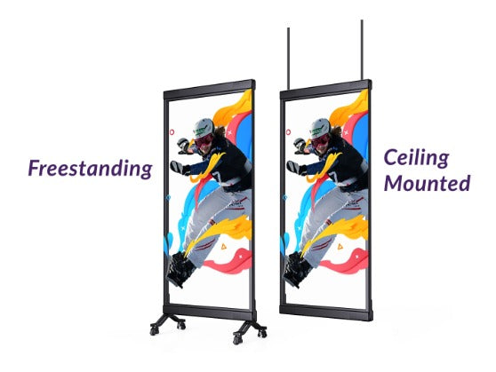 Transparent DV-LED Freestanding Totems