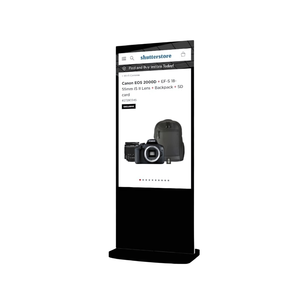 Black Freestanding PCAP Touch Screen Posters